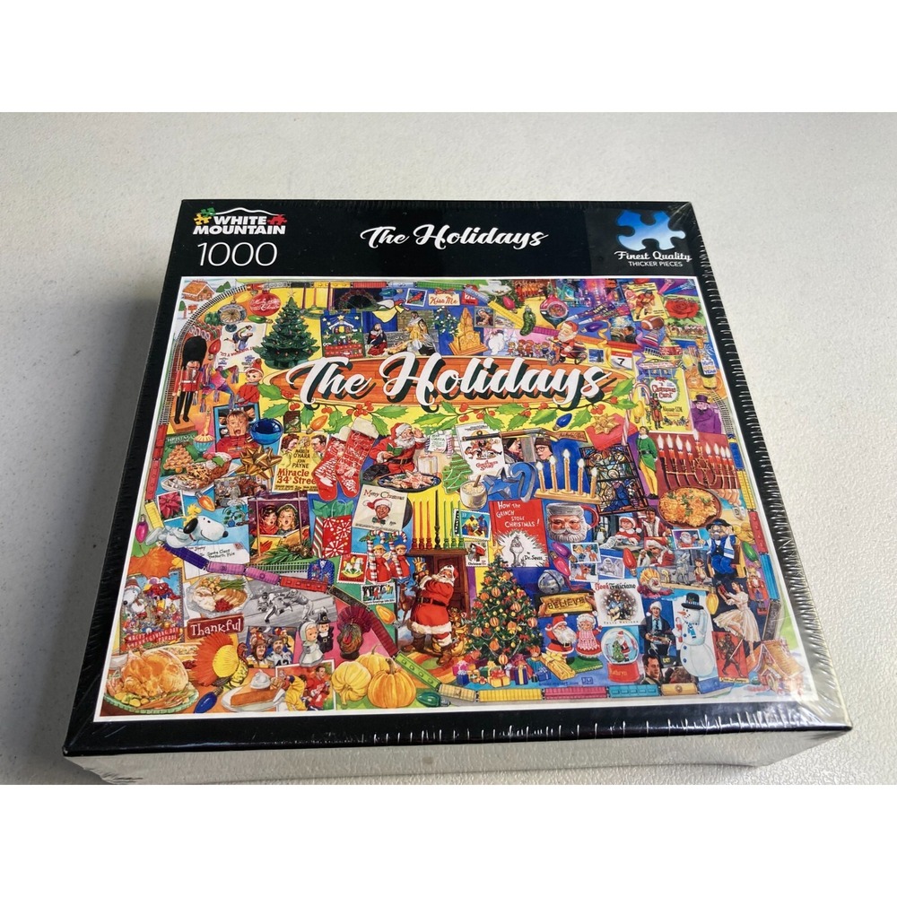 1,000 Piece Puzzle by White Mountain "The Holidays" Brand New Sealed